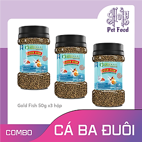 Thức ăn CÁ 3 Đuôi: Gold Fish, Ranchu, Oranda, Ryukin, Lionhead - Tiêu hóa tốt, tăng đề kháng - hộp 50g