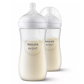 Bình sữa mô phỏng tự nhiên mới hiệu Philips Avent  cho trẻ từ 3 tháng tuổi (330ml-đôi)_SCY906.02