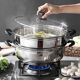 Nồi hấp 2 tầng đa năng 28cm siêu tiện dụng 