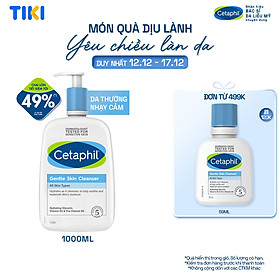 Sữa rửa mặt dịu lành cho da nhạy cảm Cetaphil Gentle Skin Cleanser 1000ml 