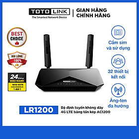 Bộ định tuyến không dây 4G LTE băng tần kép AC1200 LR1200-TG - Hàng Chính Hãng