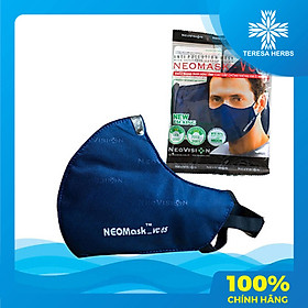Khẩu trang than hoạt tính NeoVision - NeoMask VC65 ( chuẩn N95 ) Chống bụi siêu mịn PM2.5, lọc khuẩn BFE 95% (Được cấp bởi Nelson Lab), kháng khuẩn, chống giọt bắn có thể giặt tái sử dụng nhiều lần- Xanh đậm