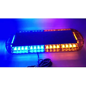 Đèn LED Police xanh đỏ 12V 40 bóng gắn nóc xe ô tô