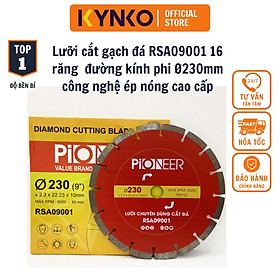 Mua LƯỠI CẮT GẠCH - ĐÁ RSA09001 16 răng  đường kính phi Ø 230mm công nghệ ép nóng cao cấp