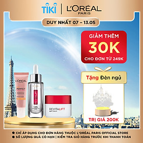Bộ dưỡng da trắng sáng ẩm mượt và chống nắng L'Oreal Paris