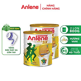 Bộ quà tặng combo 2 Sữa Bột Anlene Gold Hương Vanilla (Hộp Thiếc 800g) tặng 1 lon 400g