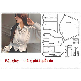 Rập giấy áo sơ mi cánh dơi mã 77 - Bản vẽ