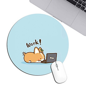 Miếng Lót Chuột Mouse Pad Tròn Dùng Trong Văn Phòng Học Tập Mẫu Hoạt Hình Cute