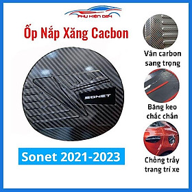 Ốp nắp xăng Sonet 2021-2022-2023 vân cacbon bảo vệ chống trầy trang trí ô tô