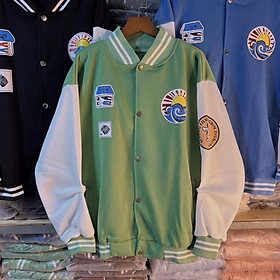 Áo khoác bóng chày bomber nỉ ngoại unisex ulzzang nam nữ, Áo khoác bomber nỉ bông dày dặn quảng châu form rộng unisex khoác bóng chày nam nữ
