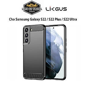 Ốp lưng chống sốc vân kim loại cho Samsung Galaxy S22 / S22 Plus / S22 Ultra hiệu Likgus (bảo vệ toàn diện, chống va đập) - hàng nhập khẩu