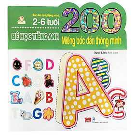 Sách - 200 Miếng Bóc Dán Thông Minh - Bé Học Tiếng Anh - 2 - 6 Tuổi - Đinh Tị Books