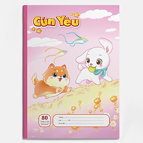 Lốc 10 Vở ô ly Cún Yêu - Cao cấp 6 Sao 10 quyểnlốc 80 trang - Giao mẫu ngẫu nhiên