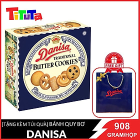 [TẶNG KÈM TÚI QUÀ] Bánh quy bơ Danisa Size đại Hộp 908g (date mới)