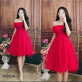 Đầm dự tiệc bẹt vai kết cườm TRIPBLE T DRESS - MS124V - Size M/L