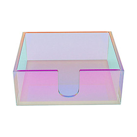 Acrylic Tissue Box Rainbow Paper Napkin Holder Case for Coffee Decoration