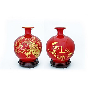 Mua Bình hút lộc  lọ hoa hút tài lộc trơn chim công tài lộc phú quý