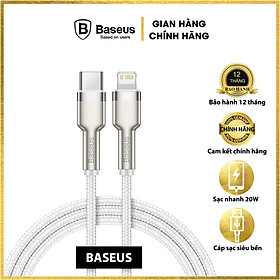 Mua Cáp sạc nhanh 20W cho iPhone 12 Series Baseus Cafule Metal Series - chuẩn PD (Power Delivery) - Chất liệu cao cấp  thiết kế hiện đại có độ hoàn thiện cao - Hàng chính hãng