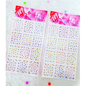 Dán Móng Tay 3D Nail Sticker Các Hoa Văn Xinh Xắn Màu Sắc Tươi, Dán Dính Chắc Chắn Hàng Đẹp