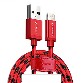Mua Dây USB 2.0 sang USB Lighting vỏ bọc lưới chuẩn MFI Apple dài 2m UGREEN US247 40481 - Hàng chính hãng