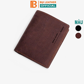 Ví nam, bóp nam da bò sáp Mexico Bụi Leather V102 - Bảo hành 12 tháng