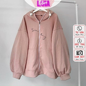 Áo Khoác Nỉ Ngoại Tay Phồng in Sunday Ulzzang ️ Áo Khoác Hoodie Zip Chất Đẹp Như Ảnh, Áo khoác hoodie phong cách Hàn Quốc in chữ Sunday chất nỉ bông đẹp, form rộng rãi dành cho cả nam và nữ, Áo khoác nỉ lót bông Sunday unisex