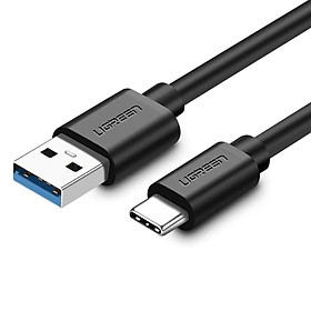 Ugreen UG20881US184TK 0.5M màu đen Cáp dữ liệu USB 3.0 sang Type-C truyền dữ liệu từ máy tính ra điện thoại dài - HÀNG CHÍNH HÃNG