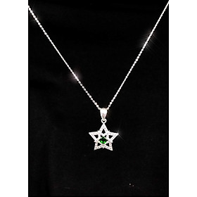 Dây chuyền bạc nữ - Vòng cổ bạc ngôi sao gắn Ruby [DC-A15]