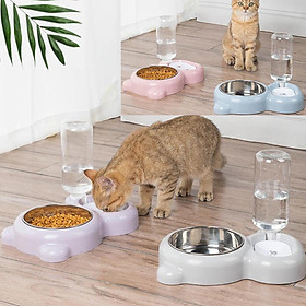 Automatic Pet Feeder Auto Dog Cat Food Water Bowl Dispenser