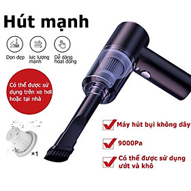 Mua Máy hút bụi cầm tay mini không dây siêu tiện lợi  hút bụi xe ô tô  giường nệm lông chó mèo đa chức năng M1