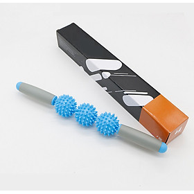 Gậy Lăn Massage Dãn Cơ Bắp Roller Stick tập Gym Yoga,Lăn Massage Cơ Bắp 3 Bóng Roller Stick Tập Gym Yoga