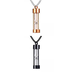 2pcs Hourglass Ashes Urn pendant, Cremation Jewelry Memorial Stainless Steel
