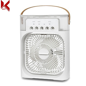 Mua Quạt điều hòa mini trong suốt để bàn  có phun sương và 3 cấp độ gió  tích hợp đèn led - K-Mart