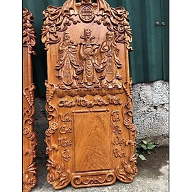 Mua Đốc lịch treo tường khắc tam đa phúc lộc thọ bằng gỗ hương đá kt 40×80×3cm