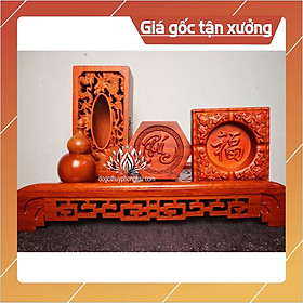Mua Combo 5 món giá rẻ khay trà  gạt tàn  hộp giấy  hộp đựng chè ống tăm  gỗ hương cao cấp