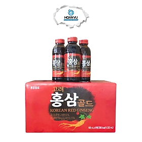 Hộp 10 Chai Nước Hồng Sâm Korean Red Ginseng Gold (100ml) Tăng Cường Sức Khỏe - Hộp 10 chai