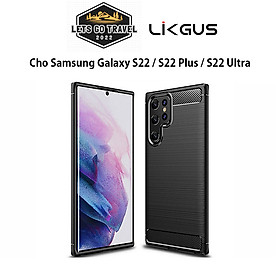 Ốp lưng chống sốc vân kim loại cho Samsung Galaxy S22 / S22 Plus / S22 Ultra hiệu Likgus (bảo vệ toàn diện, chống va đập) - hàng nhập khẩu