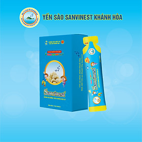 Tinh chất Yến sào Khánh Hòa Sanvinest dành cho trẻ em Hộp 10 túi 25ml - 511H10