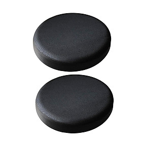 2xBlack_35x10cm Bar Stool Cover Round Chair Seat Slipcover