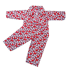 Cute dolls' Clothes Fashion Red Skull Pajamas for 18 inch  Doll Dress up