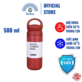 Mua Bình Giữ Nhiệt SOIKA SB05500 Bằng Thép Không Gỉ Inox 304 500ml Nhiều Màu