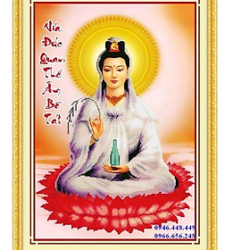 Mua Tranh thêu chữ thập 3D Bồ tát ngồi đài sen 222814 chưa thêu