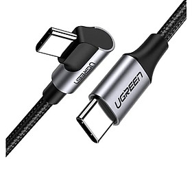 Mua Cáp USB 2 đầu type C vuông góc 60W PD mạ nhôm nâu đen 1m Ugreen 255OL50123US Hàng chính hãng