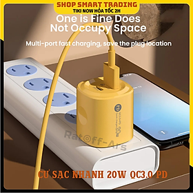Mua Củ Sạc nhanh 20W QC3.0 PD loại USB và Type C đa cổng sạc đầu sạc nhanh - Hàng nhập khẩu