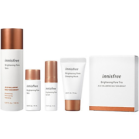 Nước Cân Bằng Dưỡng Sáng Da 3 Trong 1 Innisfree Brightening Pore Skin 150ml + Bộ Kit Brightening Pore Hallabong