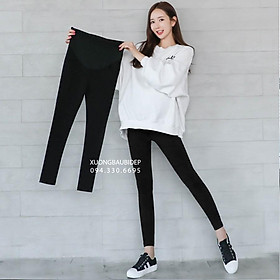 Quần bầu có đáp bụng - quần legging bầu có đáp bụng