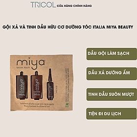 Combo dầu gội, dầu xả và tinh dầu thành phần hữu cơ nuôi dưỡng tóc khỏe đẹp, bóng mượt Miya Natural Beauty