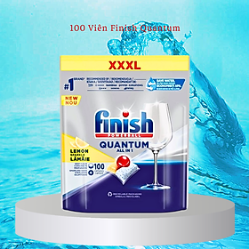 Combo 2 túi viên rửa bát Finish Quantum Max 100 viên (100*2=200 viên)