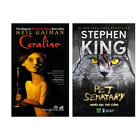 Hình ảnh Combo 2 cuốn Truyện Kinh Dị : Stephen King - Pet Sematary - Nghĩa Địa Thú Cưng + Coraline (Tái Bản 2018)