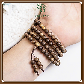 Vòng Trầm Hương 108 Hạt Tự Nhiên – Hương Trầm Ấm, Đeo Thiền – Phong Cách Truyền Thống